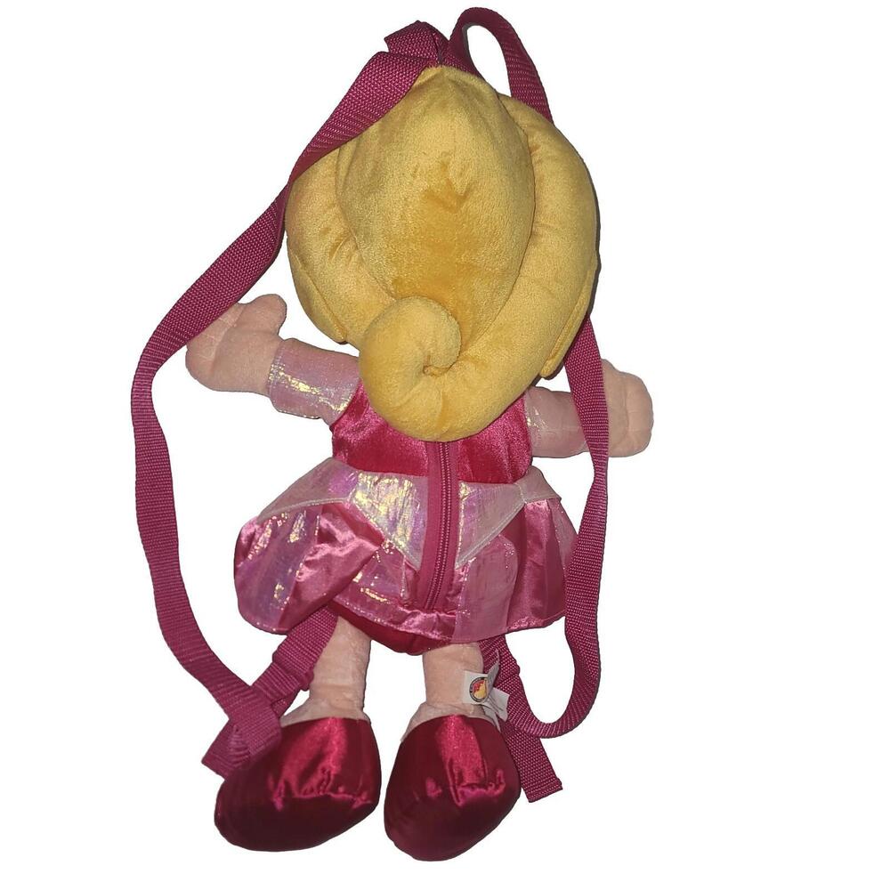 VTG Disney World Sleeping Beauty Princess Aurora 20" Plush Backpack Rare - Picture 4 of 6